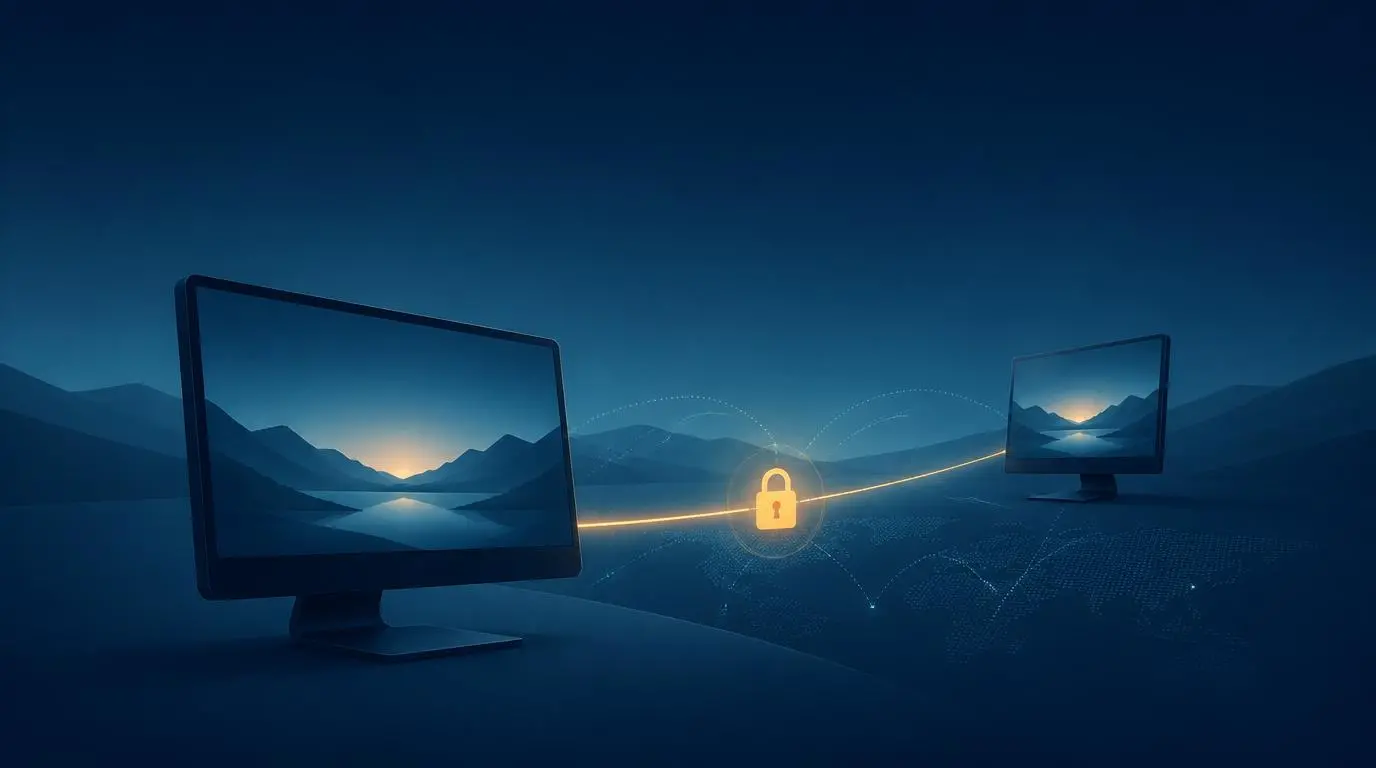 Remote desktop secure connection Remote desktop connection between two computers