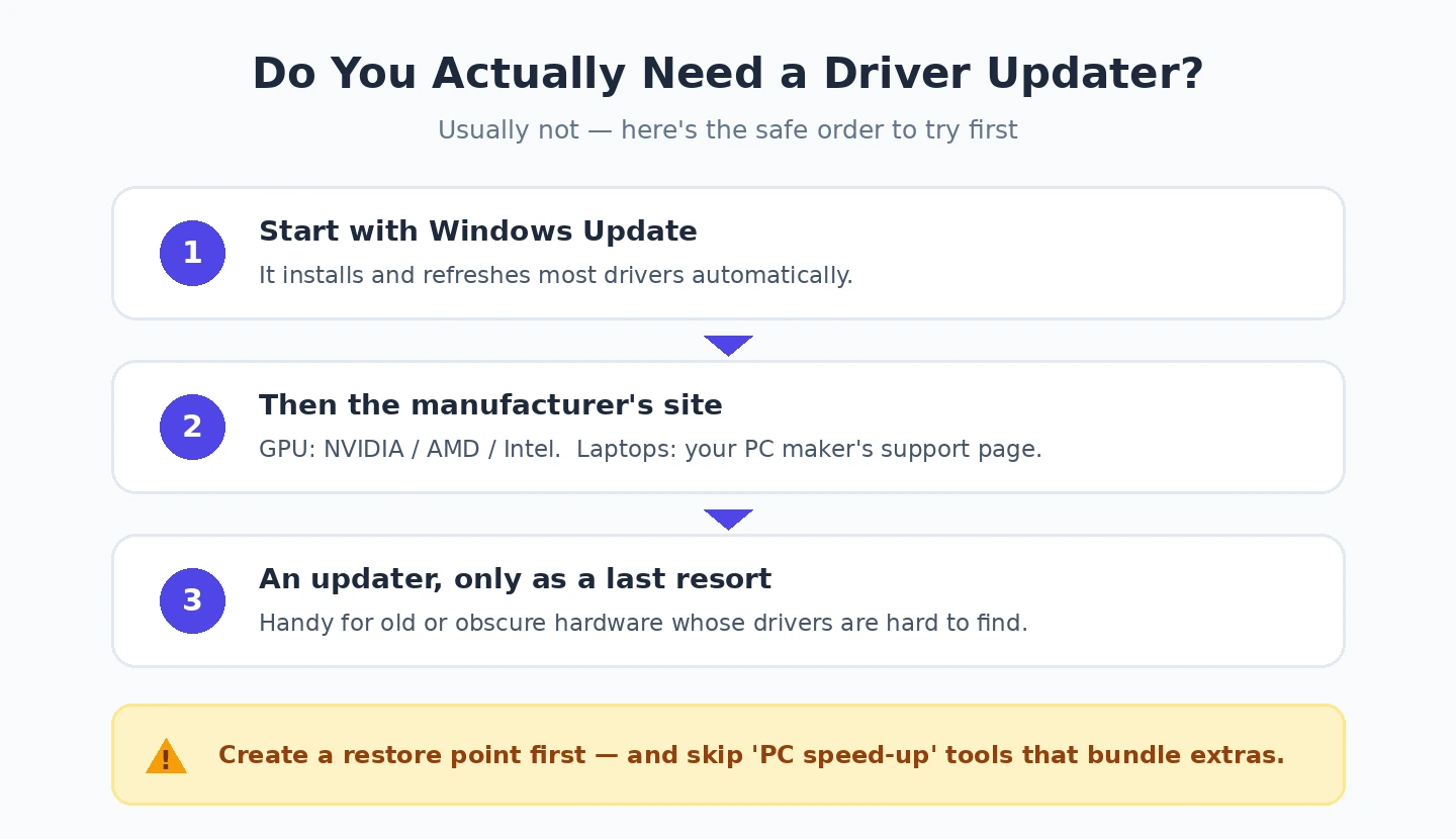 Do you need a driver updater When to use a driver updater versus updating manually