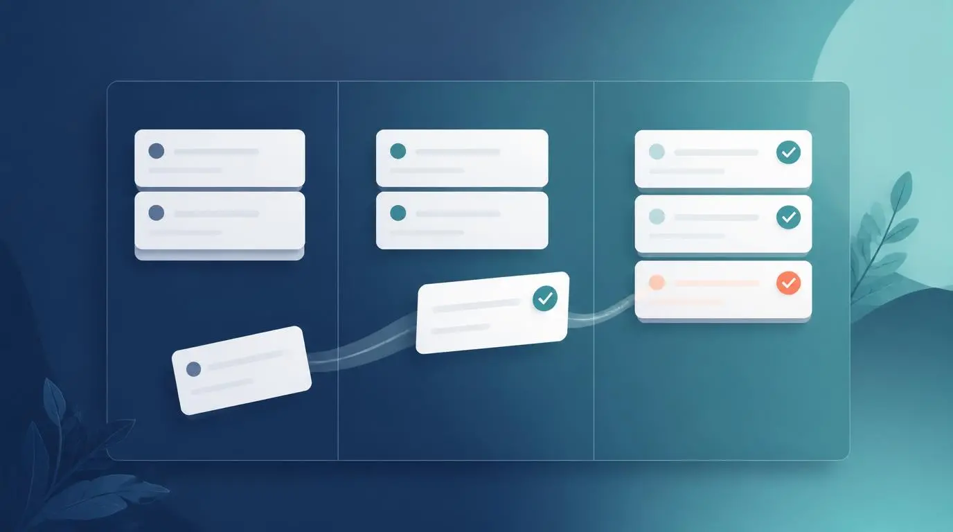 Managing tasks on a kanban board