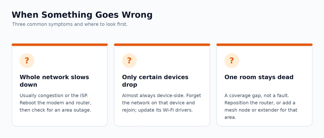 When Something Goes Wrong Common home Wi-Fi problems and where to look first