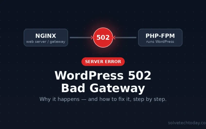 WordPress 502 Bad Gateway Error: How to Fix It WordPress session expired