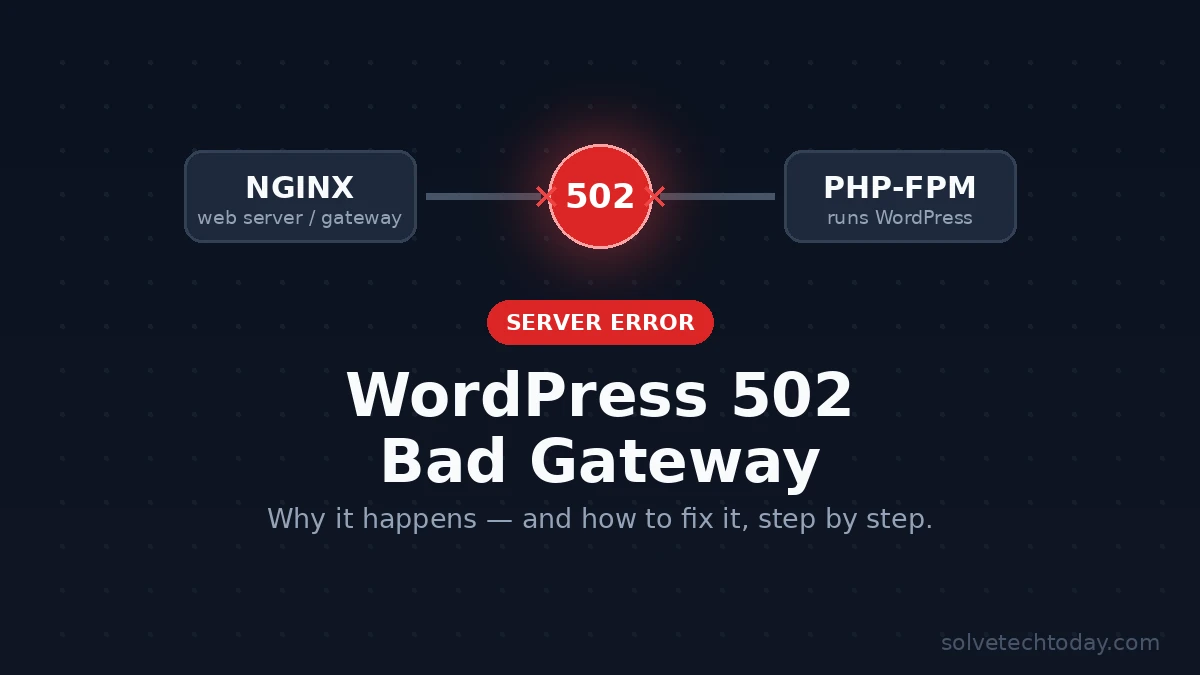 WordPress 502 Bad Gateway Error: How to Fix It