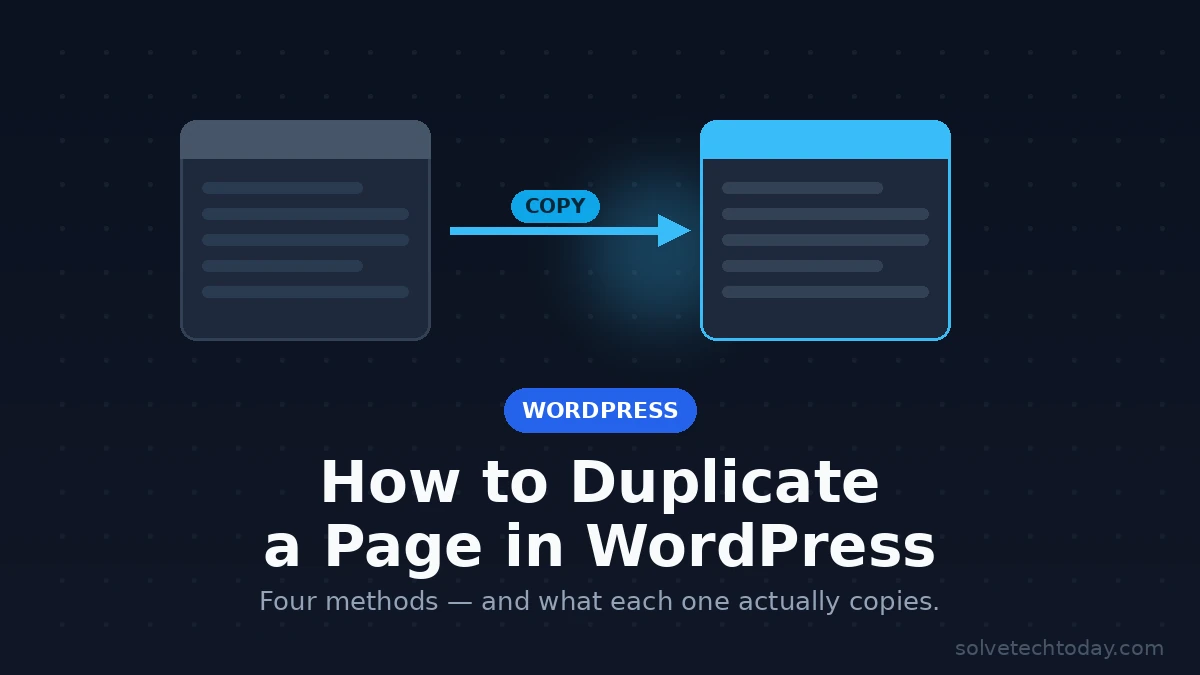How to Duplicate a Page in WordPress: Four Methods